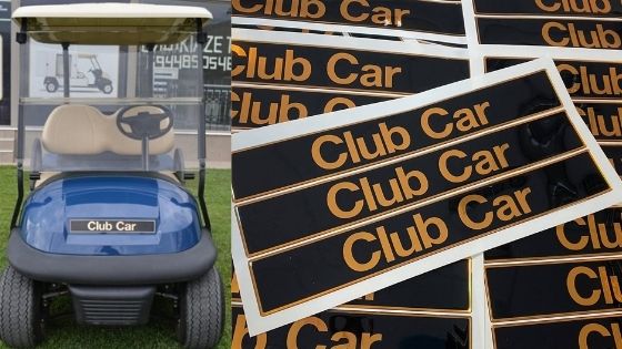 Μεγάλα αυτοκόλλητα σμάλτου για την Joker Golf Carts 